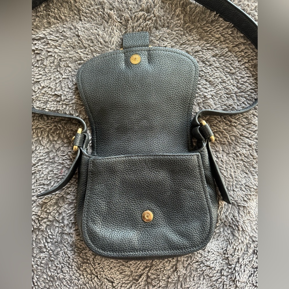 MICHAEL KORS Large Maxine Black Pebbled Leather Saddle Bag - Picture 11 of 12
